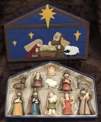 Nativity with Felt Covered Box