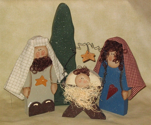 Wood Nativity